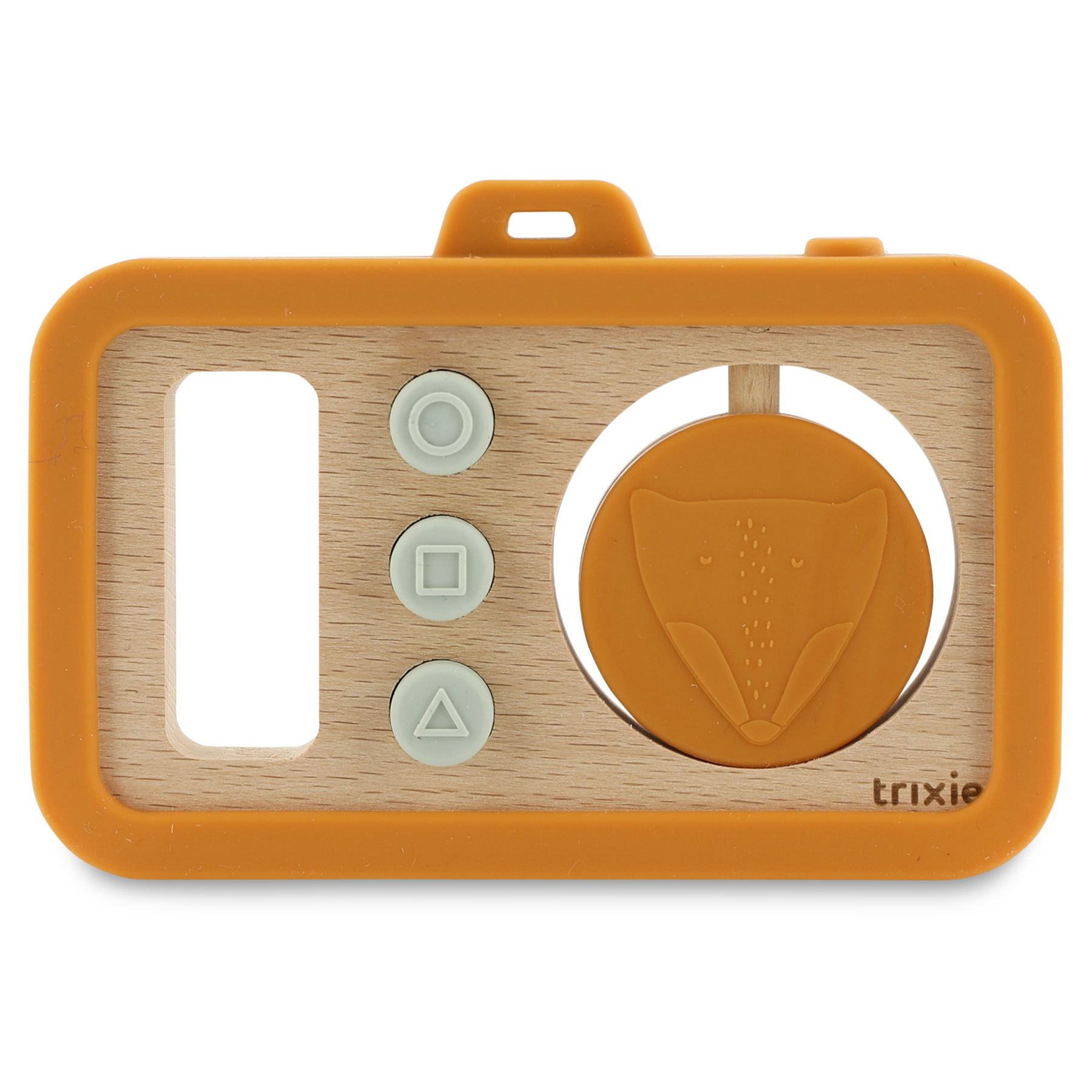 Houten baby camera met siliconen - Mr. Fox